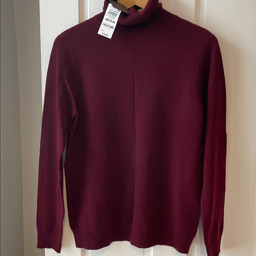 Charter Club Women's Burgundy Cowl Neck Sweater